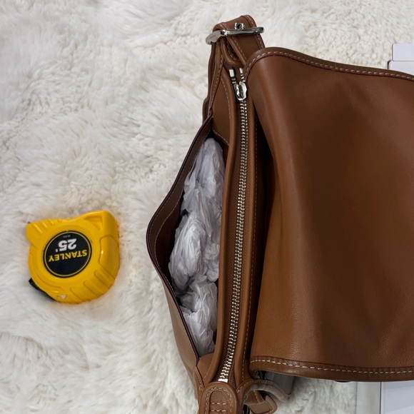 COACH Butterfly Embellished Brown Leather Crossbody Bag - Picture 11 of 17